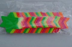 Small Assorted Colour Fluorescent 100 Stars (Pack of 7)