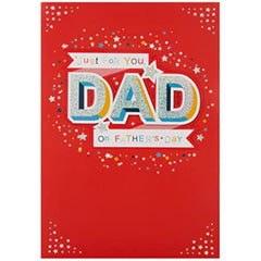 Hallmark Father's Day Card for Dad - Contemporary Silver Sparkles Design