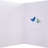 Wedding Card for Couple - Traditional Gold Rings Design
