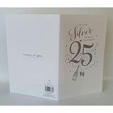 25th Silver Wedding Anniversary Card