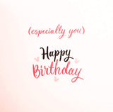 Embossed Text Design Friend Birthday Card