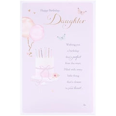 Light Pink Design Daughter Birthday Cards