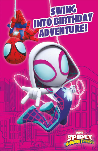 Marvel Ghost Spiderman Spidey Birthday Greetings Card for Girls