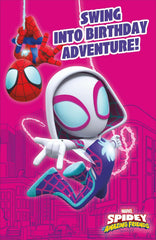 Marvel Ghost Spiderman Spidey Birthday Greetings Card for Girls