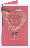 UK Greetings Valentine's Day Card For Husband - Gold Heart Tree Design