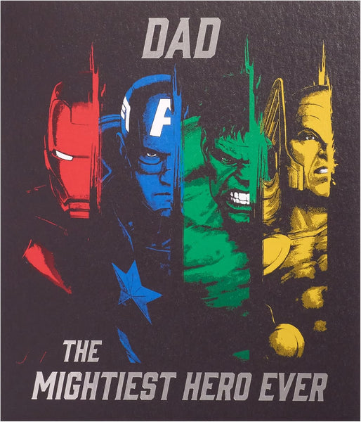 Marvel Avengers Dad Birthday Card - Mightiest Hero Design - Superhero Greeting