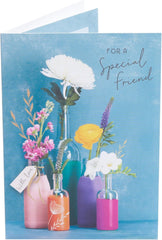 UK Greetings Birthday Card for Her/Friend - Flowers in Vase Design