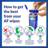 AF Isoclene Wet Isopropyl Alcohol Wipes / Isopropanol IPA Cleaning & Degreasing Wipes � Tub of 100 ideal for electronics, 3D printer, lab technicians