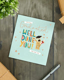 Boofle Graduation Card - 'Well Done You' - Cute Design