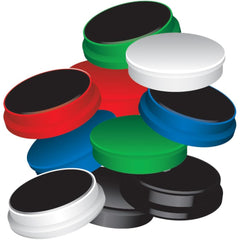 Pack of 50 Quality 25mm Assorted Coloured Magnets Dry wipe whiteboard fridge use