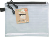 90% Recycled Clear Flat Pencil Case – 20x13cm, Eco-Friendly & Durable