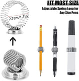 12 x Self Adhesive Metal Pen Holder Silver