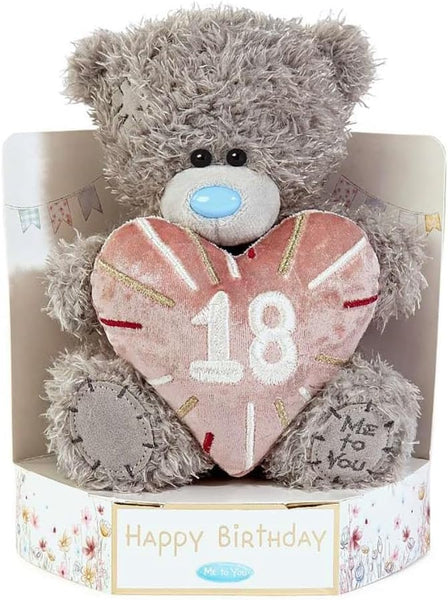 Tatty Teddy Plush 15cm High 18th Birthday Bear On Luxury Gift Plinth Official Collection