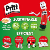Pritt Glue Stick, Safe & Child-Friendly Craft Glue for Arts & Crafts Activities, Strong-Hold adhesive for School & Office Supplies, 43g (Pack of 5)