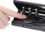 Rapesco Adjustable 6-Hole Organiser/Diary Punch - Black
