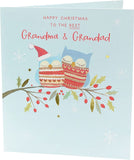 Grandma and Grandad Owls Christmas Card
