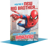 Going To Be Amazing Spiderman Baby Brother Card
