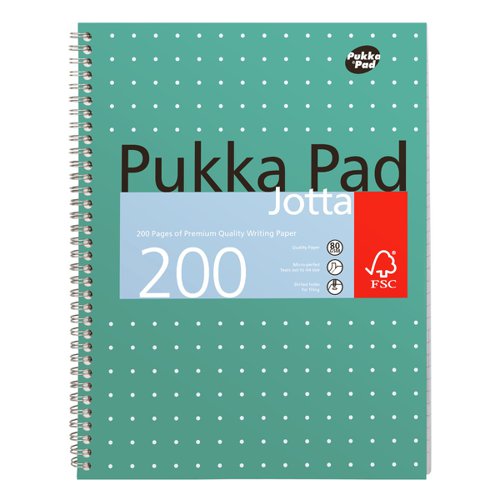 Pukka Pads 6 Pack of A4 Pad Metallic Jotta Notebook JM018-200 Pages Per Pad