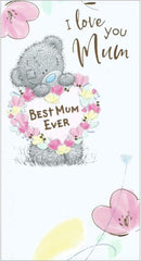 Bear Holding Heart Wreath