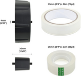 Rapesco 500 Heavy Duty Tape Dispenser & 2 x Tape Rolls - Black