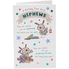Sweet Poem Design Nephew Birthday Card