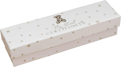 Widdop White Baby Birth Certificate Holder with 3D Teddy Icon