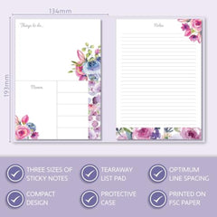 Lilac Blush Sticky Notes & Lined Pad Folder