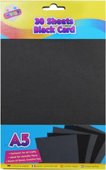 A5 Black Activity Card – 30 Sheets | Craft & Art Cardstock for School or DIY Projects