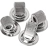 4 x Self Adhesive Metal Pen Holder Silver