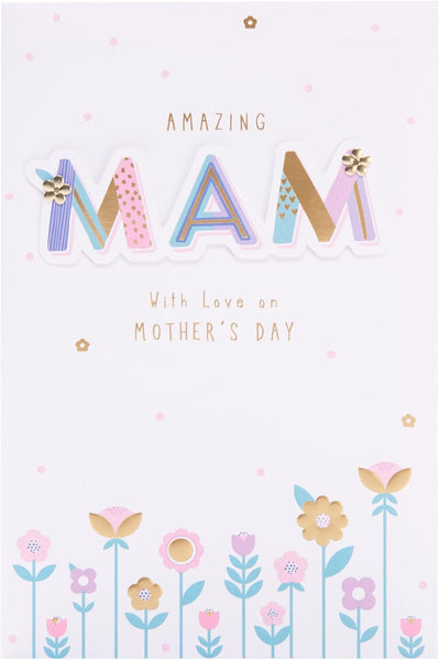 UK Greetings Mother's Day Card for Mam - Floral Design