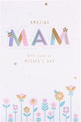UK Greetings Mother's Day Card for Mam - Floral Design