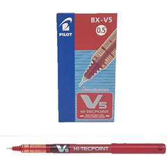 12 x Pilot V5 Liquid Ink Rollerball 0.5 mm Tip Red