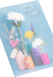 UK Greetings Birthday Card for Her/Friend - Flowers in Vase Design