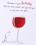Funny Wine Design Friend Birthday Card