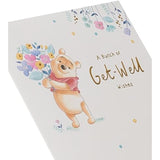Disney Winnie The Pooh Flower Design Get Well Soon Card