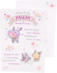 UK Greetings Mother's Day Card for Mum - Cute Poem Design