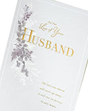 On The Loss of Your Husband Gold Foil Details Sympathy Card