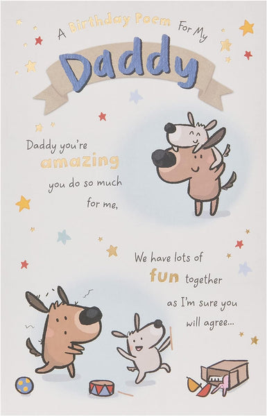 Birthday Card for Daddy - Funny Dog Design