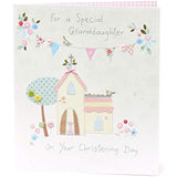 Granddaughter - Christening Card to Send to Granddaughter - New Baby Gifts - Grandchild Card - Girls