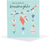 Festive Decorations Design Granddaughter Christmas Card