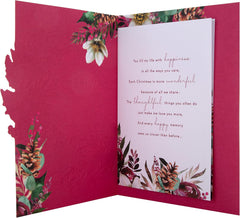 Traditional Wreath and Verse Design Wife Boxed Christmas Card