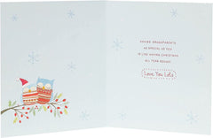 Grandma and Grandad Owls Christmas Card