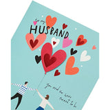 Husband Valentines Day Card With Envelope - Modern Design