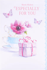 Teacups Design Birthday Card
