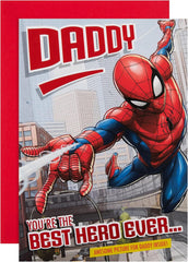 Marvel Spiderman Daddy Birthday Card