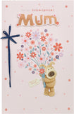 Boofle Birthday Card For Mum With Envelope - Cute Design And Large Bouquet Of Flowers, Multi, 737938-0-1