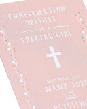 Confirmation Religious Holy Card with Joys and Blessings For Girls