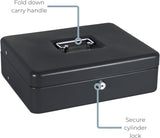 Cathedral Products | "The Ultimate Cash Box" with Foam Lining and Cantilever Coin Tray - Black