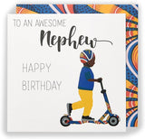 Kindred X Afrotouch - Awesome Nephew - Birthday Card