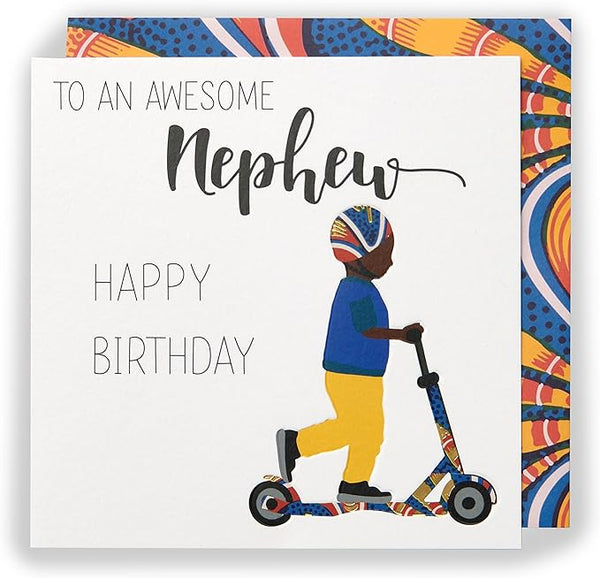 Kindred X Afrotouch - Awesome Nephew - Birthday Card